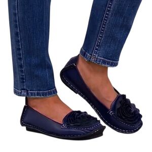 L'Artiste Spring Step Leather Flats Dezi 37 Spring Slip On Wearable Art Boho